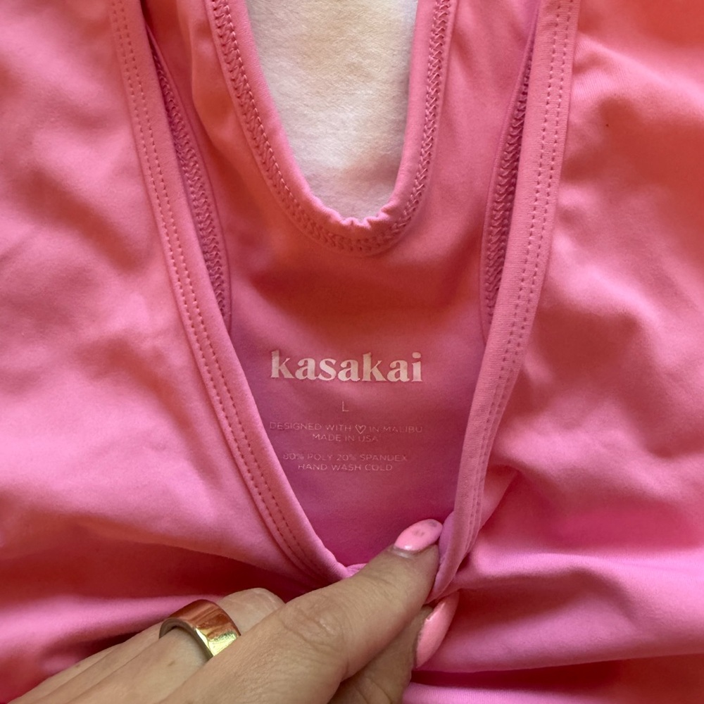 Pink Ruched Sports Bra - Picture 2 of 3